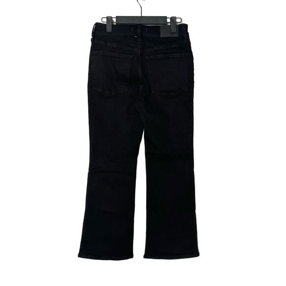 NWOT Madewell Mid-Rise Kick Out Crop Jeans in Black Rinse Wash Size 27P - Picture 5 of 13